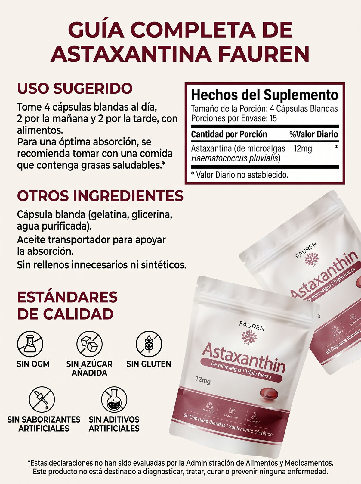 Astaxanthin Fauren – El antioxidante natural para tu bienestar integral